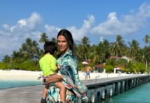 Neha Dhupia Instagram - Take us to our favourite part of the 🌎 … where the sun shines bright and everything feels right!!! 🐬✈️🌊🐠🤿🐢🦈 #springbreak #photodump part 1 . . . . @diamonds_thudufushi @oneaboveglobal