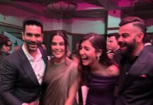 Neha Dhupia Instagram - In a room full of honour … thank you @anushkasharma @virat.kohli @indiansportshonours … @neeraj____chopra @ptushaofficial @sakshimalik_official 🙌 @angadbedi ♥️