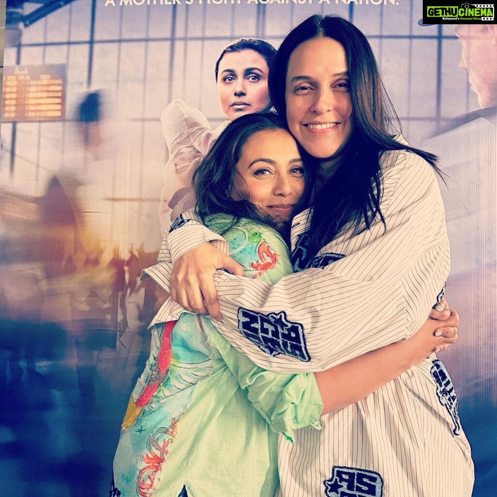 Neha Dhupia Instagram - Im going to say it as it is … #mrschatterjeevsnorway isn’t for the weak hearted but then again all us moms have superpowers but go weak in our knees for our children. I sobbed , I cried , I cheered … this was a story that needed to be told … for #mrschatterjee and every parent out there. #ranimukherjee your brilliance and bravery to play this part is beyond words … all I did thru the interval and post the movie was hold you close and look at you in awe. Thank you @nikkhiladvani @emmayentertainment @ashimachibber @onlyemmay @madhubhojwani … thank you for telling stories the way you do. . . I left the cinema with thoughts of the unparalled strength that #mrschatterjee has led her life with …. and at the end of the night I held my children closer than ever before. ♥️💔 #needisaymore #mustwatch