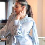 Neha Dhupia Instagram - Feeling blue 😍… @maddermuch 👗 @houseofshikha ✨ Styled by @ayeshakhanna20 @vibhagusain 💄