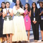Neha Dhupia Instagram - Loved walking the ramp with the super talented students of @inifdofficial at @lakmefashionwk in partnership with @fdciofficial for the Launchpad show. the show stopper for INIFD Launchpad. Managed by @gladucamepr #UnapologeticallyMÉ #LakméFashionWeekxFDCI #LFWXFDCI #LFW #LakmeFashionweek #INIFDAtLFWXFDCI #INIFD #Proud2bDesigner #INIFDians #fashiondesigner #interiordesigner #collab