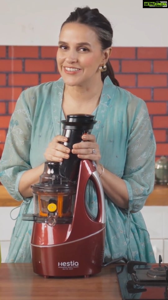 Neha Dhupia Instagram - The secret to glowing skin, hair and great immunity - eat your fruits & veggies! But how does one incorporate so many vegetables in their diet? It's simple - juice it! But hey, only in Hestia's cold press juicer that retains 60% more nutrients & vitamins than normal juicers. Now, I start all my mornings with cold pressed juice! #coldpressedjuice #coldpressjuicing #juiceforhealth #juicelover #juicinglifestyle #juiceindia #nehadhupia #OneGlassOfGoodness #coldpressjuicer #coldpressedjuices #juicingforhealth #juicerecipes