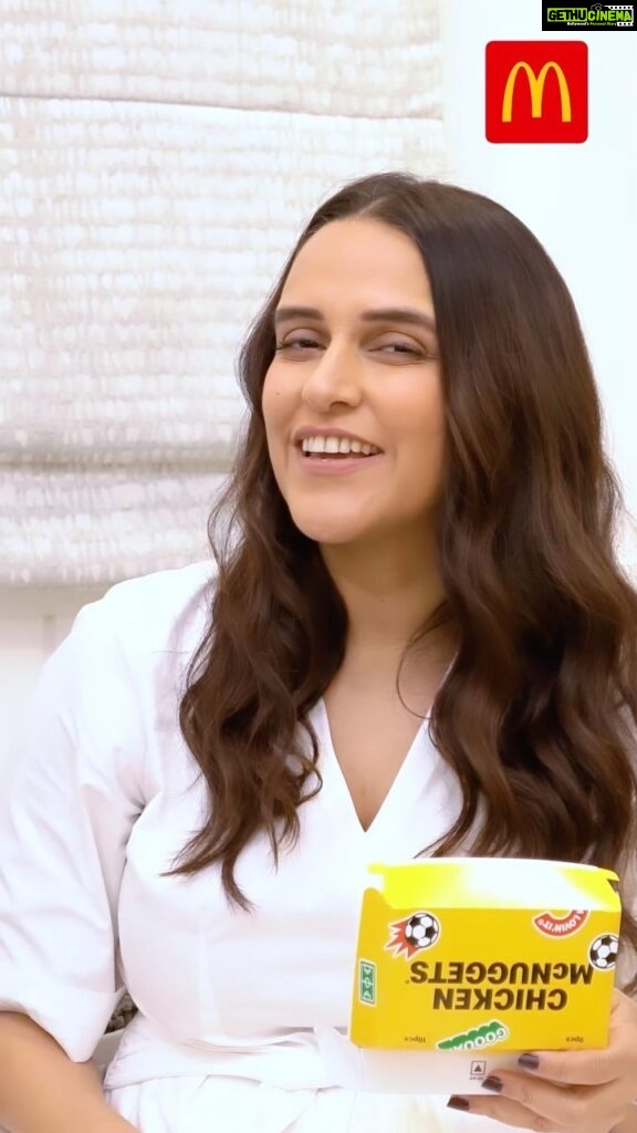 Neha Dhupia Instagram - Are you ready for the ultimate FIFA save? Well i am! What better combo than watching the game while enjoying some delicious Chicken McNuggets and a refreshing drink! Even you can get your free Beverage with 6pcs and 9pcs Chicken McNuggets. Visit your nearest McDonald’s today. #McDonaldsInIndia #FIFA2022 #FIFAWorldCup #ImLovinlt #McDonaldsApp#Collab