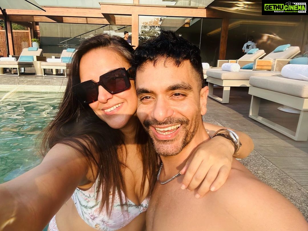 Neha Dhupia Instagram - Happy birthday baby !!! Here’s to watching sunsets , lazing under the sun endlessly , driving far and wide for sugar free and gluten free dessert and having 3 am conversations about love , life and work! And yes to our babies who are the luckiest to have you as their 🐎 horsey papa 👴❤️ …. May this one be even more special my love 😍♥️ cheering you today and always for the son , father , husband , friend and human that you are ♥️♥️♥️ ( baaki sab in person 😉) Birthday Wishes