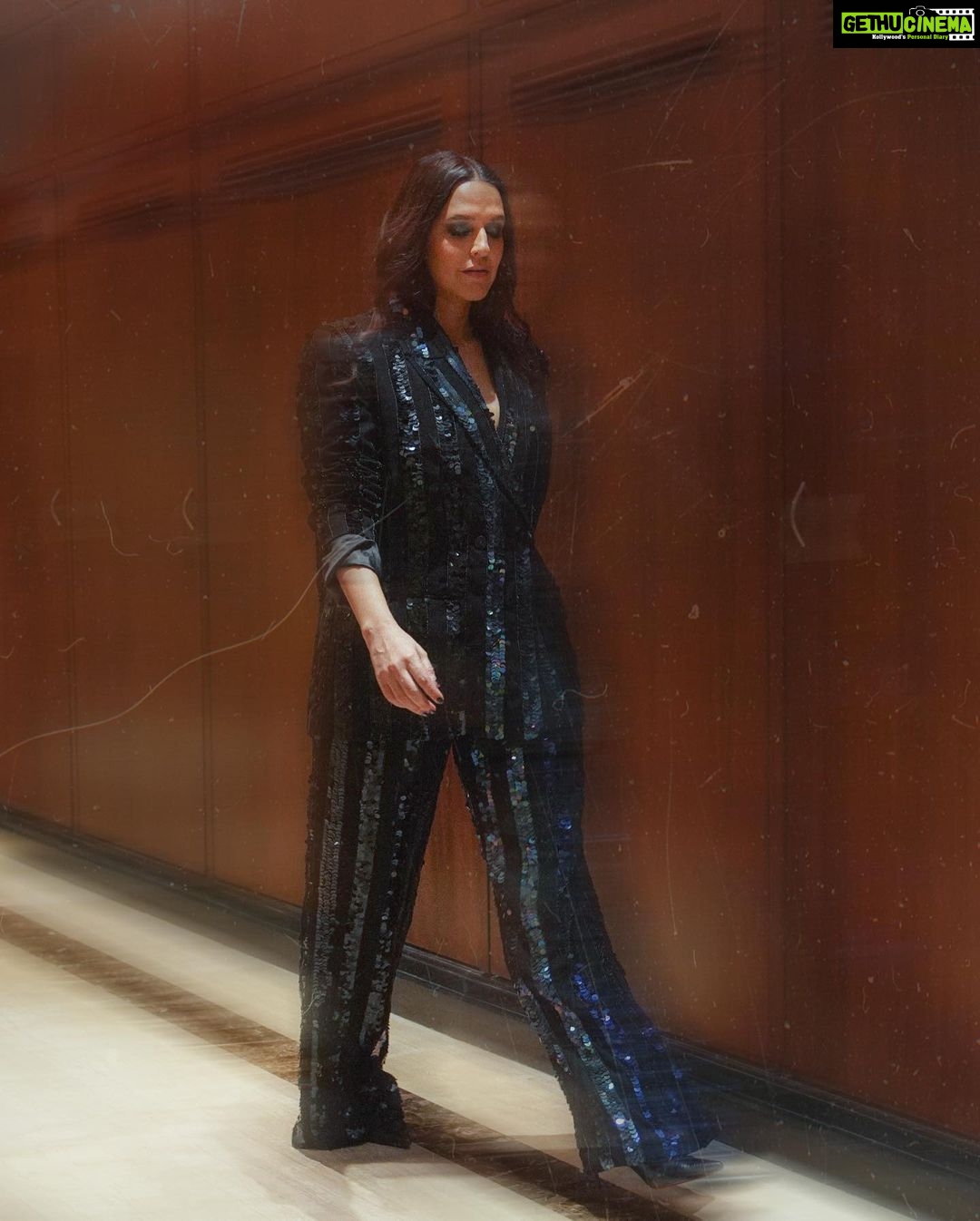 Neha Dhupia Instagram - Strutting out of #2022 in style … . . . . . . . . . . @goyalkanika @ayeshakhanna20 @scottf_beauty @shalinisharmamakeupandhair @kapilcharaniya