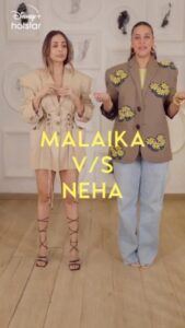 Neha Dhupia Instagram - When two BFFs meet, the shenanigans begin! Wanna know more? Catch us in #HotstarSpecials #MovingInWithMalaika now streaming Mon - Thu 8pm only on @disneyplushotstar #MIMonHotstar #MovingInWithMalaikaOnHotstar @banijayasia @deepak30000 @mrinalinni @shyamrathi1411 @banijaygroup @balangirish @sageinsta @khuzema_kezer
