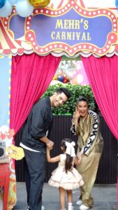 Neha Dhupia Instagram - But then again the party is made by people and the people make the party ♥️… our baby girl turned 4 . . . . . . . . . . #mehrunissaturns4 🎪🎡❤️ @angadbedi @mehrdhupiabedi @meghakulchandani @the.popcorn.company @sakpataudi @natasastankovic__ @simone.khambatta @geetabasra @riteishd @ashidua @rishwit @prathameshbhosale09