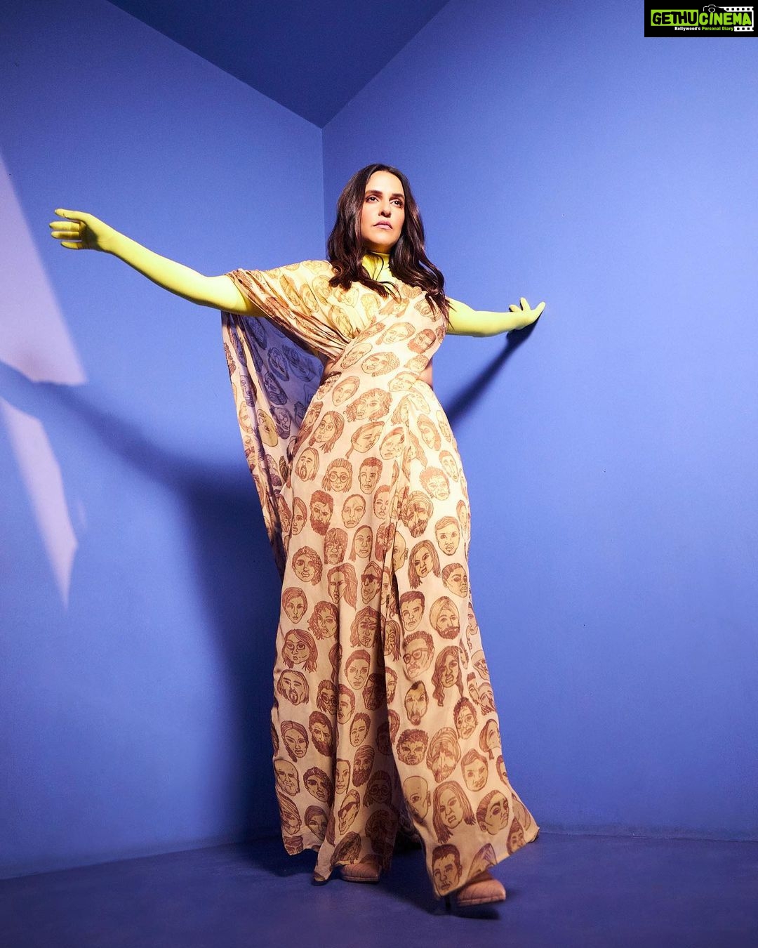 Neha Dhupia Instagram - Kid gloves ⭐️ . . . . . . . Outfit: @_huemn Styled by: @aasthasharma @reannmoradian @muskaanmatta at @wardrobist Assisted by: sakshichitalia @mitavaswani @artistpoonamsolanki @kapilcharaniya