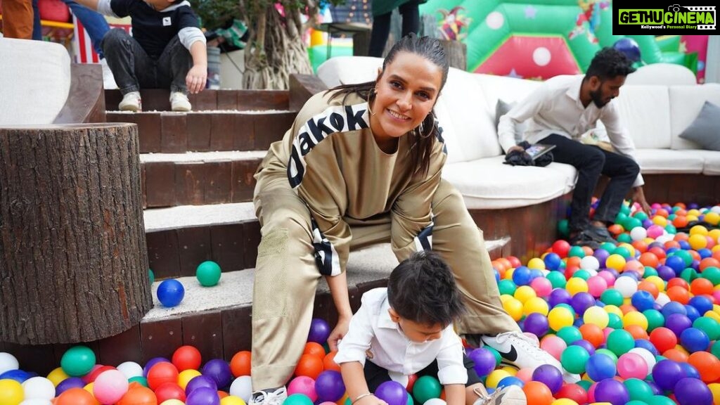 Neha Dhupia Instagram - #appreciation post … we had a birthday party for our baby girl who turned 4 last week and with circus 🎪 as it’s theme and true to what it stands for there was a carnival , cake , children and chaos … all of this in a bubble of love ,good vibes and great energy. Not going to lie and every parent would agree planning a birthday is hard … but the one who made it so easy for us is @the.popcorn.company … @meghakulchandani you are pure gold … your patience and your creativity are second to none. The back n forth , the late night calls , the madness and in the midst of that you answering the phone each time in your slow patient voice n saying “hey, it ll be great “❤️ And it did go great , infact more than great and no matter what it’s so true caus our pure little ones Wil always find a way to laugh and clap n cheer and have a blast 🎪… 🎡 And then for everything else there’s cake … uff! Thank you @cocoatease we love you for the best cake ever and hate you for guilt post eating caus we jus can’t stop at one slice 😉 🎂 Apologies in advance but more birthday love coming your way … not stopping at one post 😍