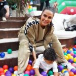 Neha Dhupia Instagram – #appreciation post … we had a birthday party  for our baby  girl who turned 4 last week  and with circus 🎪 as it’s theme and true to what it stands for there was a carnival , cake , children and chaos … all of this in a bubble of love ,good vibes and great energy. 
Not going to lie and every parent would agree planning a birthday is hard … but the one who made it so easy for us is @the.popcorn.company … @meghakulchandani you are pure gold … your patience and your creativity are second to none. The back n forth , the late night calls , the madness and in the midst of that you answering the phone each time in your slow patient voice n saying “hey, it ll be great “❤️
And it did go great , infact more than great and no matter what it’s so true caus our pure little ones Wil always find a way to laugh and clap n cheer and have a blast 🎪… 🎡
And then for everything else there’s cake … uff! Thank you @cocoatease we love you for the best cake ever and hate you for guilt post eating caus we jus can’t stop at one slice 😉 🎂 
Apologies in advance but more birthday love coming your way … not stopping at one post 😍