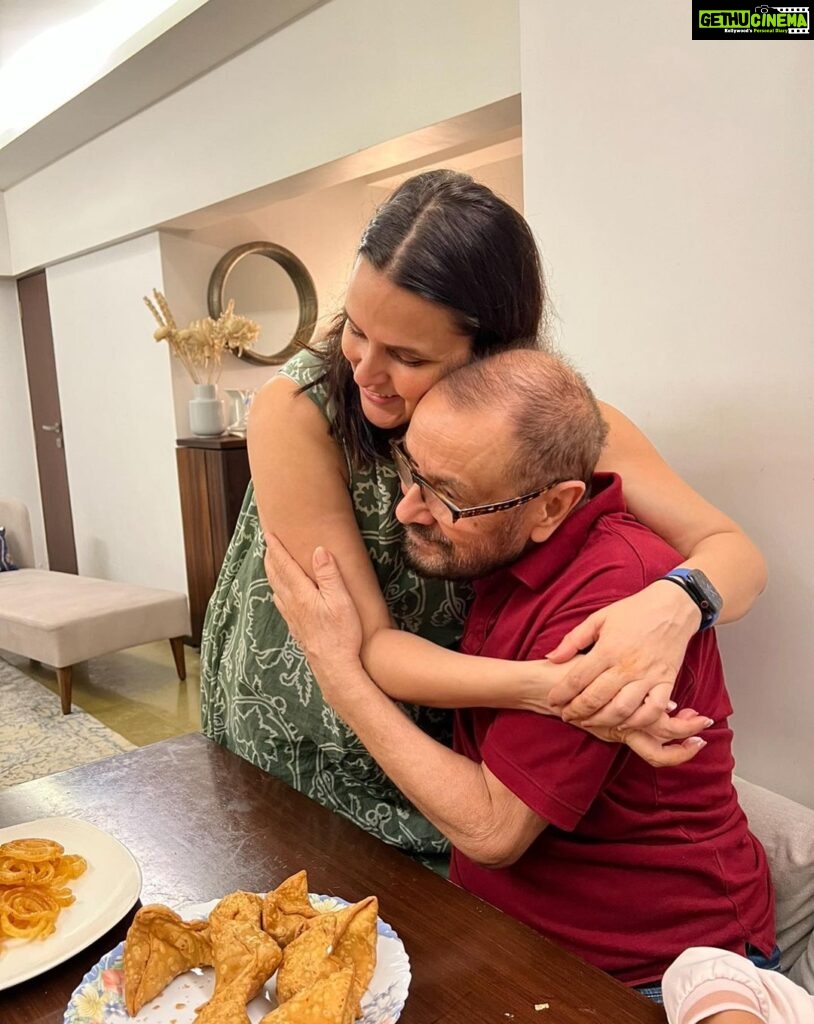 Neha Dhupia Instagram - I love you pa sabse zyaada ….. the strongest man with the kindest heart ❤️ my papa @pdhupia #happyfathersday ♥️