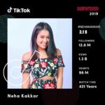 Neha Kakkar Instagram - Thank you guys for showing me so much love on #TikTokIndia and Ofcource Thank Youuu @indiatiktok ❤️🙏🏼 . Also got #Highest Votes In The #MostFavouriteCelebrity Catogory 🥰😇 . .Swipe Right to see!! Thank youuuu #NeHearts 😍🙏🏼 . #NehaKakkar #NehuDiaries