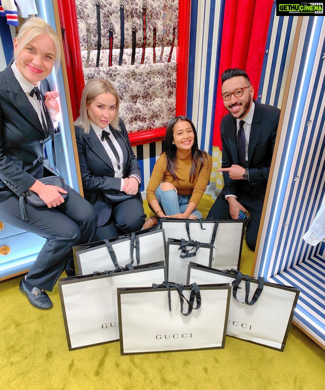 Neha Kakkar Instagram - When you end up buying everything you see at a store 😍😅 #Gucci #NehaKakkar #Style #LoveForGucci
