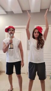 Neha Saxena Instagram - Clapping did'nt help to kill corona last year trying lil harder this time!! @shaktiarora #fun