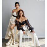 Neha Sharma Instagram - The Slaying Duo. @fhmindia Editor: @nitin.ax Fashion editor and stylist: @suchita_tish Asst. : @mehaknirh Photographer : @trishasarang Makeup: @priyankachourasia342 Hair: @tinamukharjee_official Shoot designed and managed by:@ suchita_tish PR Agency : @hypenq_pr Outfit deets : On Neha Top:-@labelmannatgupta Skirt:-@ranbirmukherjeeofficial Boots:-@saintgworld Earpiece:-@anaquajewels On Aisha Outfit:-@labelmannatgupta Heels:-@monrowshoes Jewelery:-@swarovski #sharmasisters
