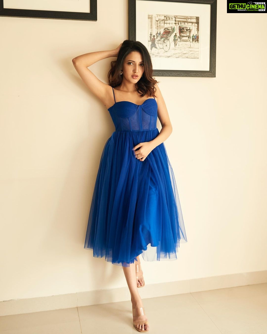 Neha Shetty Instagram - Itβs a blue feeling. π¦π« πΈ- @akshay.rao.visuals π- @geethikakanumilli π- @thimmappa180 Jewellery - @kalon_artjewellery Styling - @rashmitathapa π Assisted by @aishwarya128