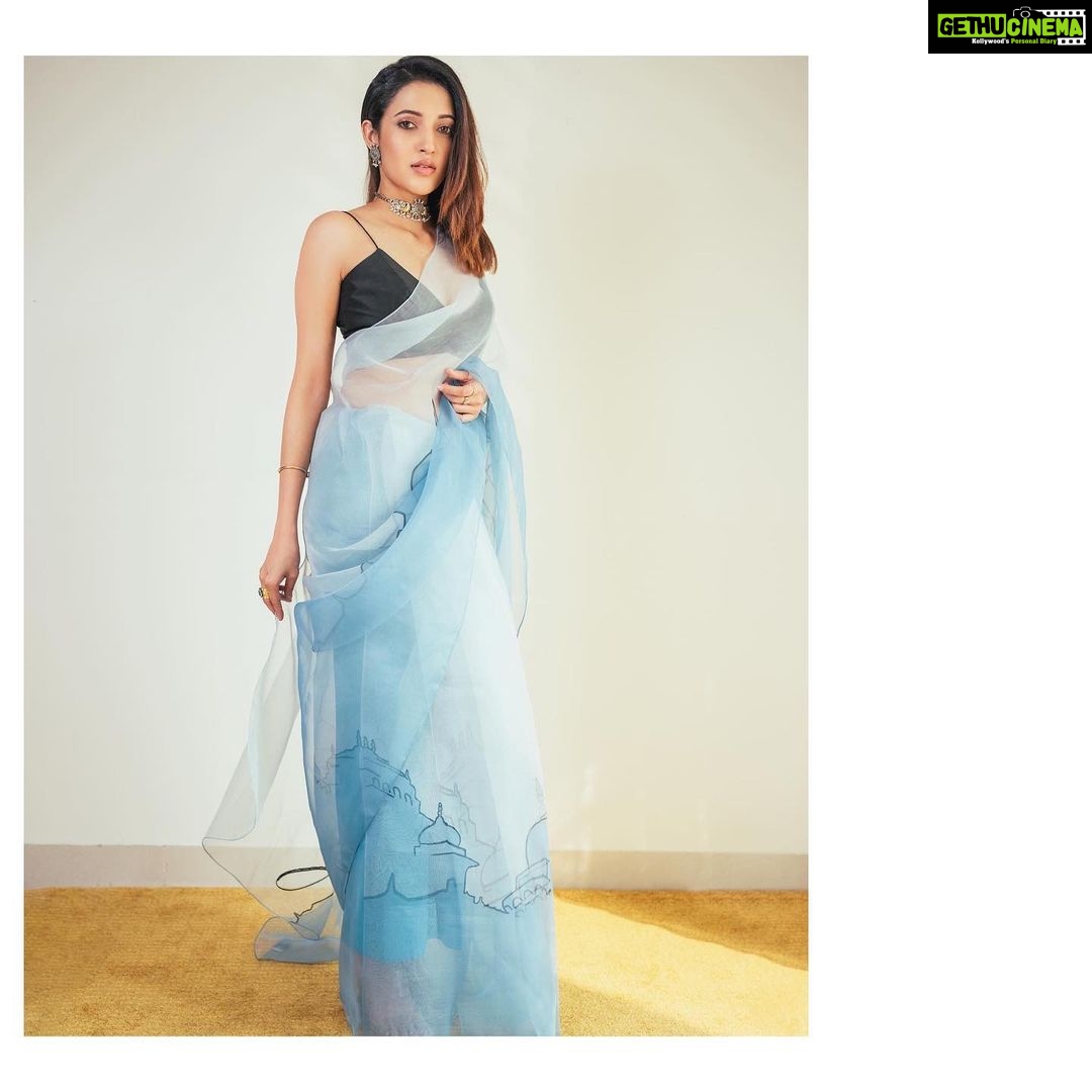 Neha Shetty Instagram - Simple yet regal 🦋 Wearing @geethikakanumilli Styled by @rashmitathapa Shot by @the_pixel_farmer HMUA @thimmappa180 Jewelry @petalsbyswathi Finger accessories @spillthebead Drapist @priyankaarik