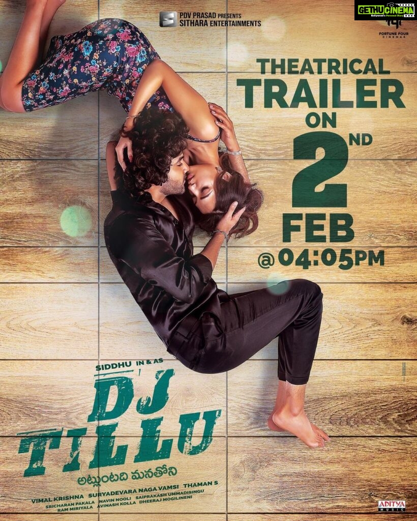 Neha Shetty Instagram - #DJTillu is all set to take you'll on a Crazy ride of Love, Fun & Madness 🤙 Theatrical Trailer out on 2nd Feb at 04:05pm 💥🤩 #DJTillu @siddu_buoy @musicthaman @sricharanpakala @saiprakash_u @princececil3 @k13vimal @nagavamsi19 @dheerajmogilineni @sitharaentertainments @adityamusicindia @fortune4cinemas