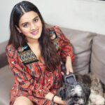 Nidhhi Agerwal Instagram – It’s all fun and games till the time Duster sheds his hair everywhere 😕
All precious things deserve the best- so I used the new Dyson pet grooming kit to control the dander 😇
The brush collects the extra hair, dust and allergens effortlessly in the vacuum.

#DysonIndia#DysonHome#PetGroomtool#gifted  @dyson_india @dusternaveenbukka