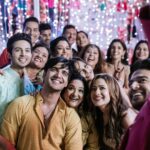 Nidhi Shah Instagram - Highly considering going to the craft store and turning these pictures into a scrapbook ❤️🥰 A sneak peek into ketki and rushad’s mehendi function 🤩 . . #throwback #mehendi #bestnight #fun #anupamaa #family #wedding #love
