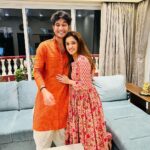 Nidhi Shah Instagram - Happy Rakshabandhan 🤗👫❤️ . . . wearing - @salwat.official Jewerally- @anmoljewellers