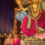 Nidhi Shah Instagram - Went to seek Bappa’s divine blessings at Lal Baug cha Raja. The energy of all devotees combined was surreal to say the least. Taking home Bappa’s blessings and a whole lot of positivity. Thank you for everything Bappa 🙏✨ #GanpatiBappaMorya Wearing- @raw_mango