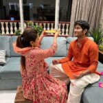 Nidhi Shah Instagram - Happy Rakshabandhan 🤗👫❤️ . . . wearing - @salwat.official Jewerally- @anmoljewellers