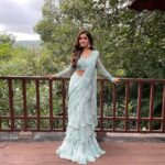 Nidhi Shah Instagram - Wherever life plants you bloom with grace 🌸✨ . . Hair and makeup by - @nishachandnanii Outfit by - @bhartis_mumbai Styledby- @akankshakawediastyle Jewerally- @minerali_store . Udaipur - The City of Lakes