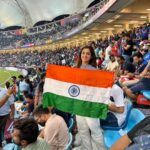 Nidhi Shah Instagram – India vs Pakistan t20 world cup 2021 ❤️✨ Dubai International Cricket Stadium