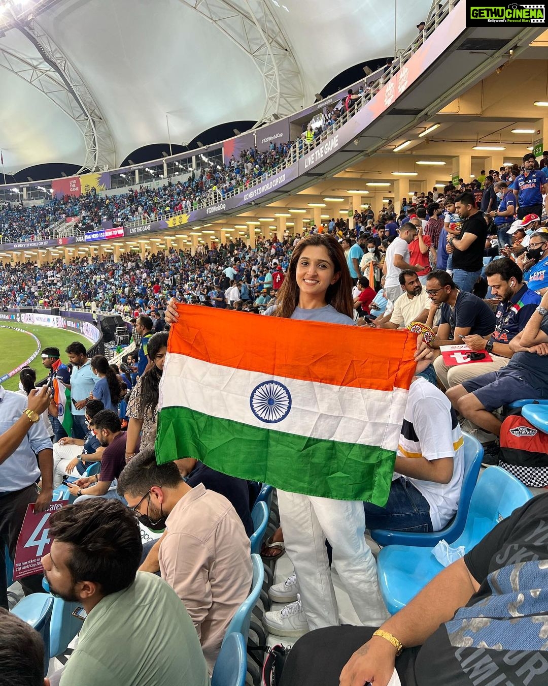 Nidhi Shah Instagram - India vs Pakistan t20 world cup 2021 ❤️✨ Dubai International Cricket Stadium