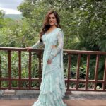 Nidhi Shah Instagram - Wherever life plants you bloom with grace 🌸✨ . . Hair and makeup by - @nishachandnanii Outfit by - @bhartis_mumbai Styledby- @akankshakawediastyle Jewerally- @minerali_store . Udaipur - The City of Lakes