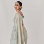 Niharika Konidela Instagram - Just another day that I was happy :) . Shot by @thejaswi_tanneru for @arifminhaz Styled by my ever fav duo @ashwin_ash1 & @hassankhan_3 Asst by - @stylebyannapurna Saree - @shantibanaras @elevate_promotions
