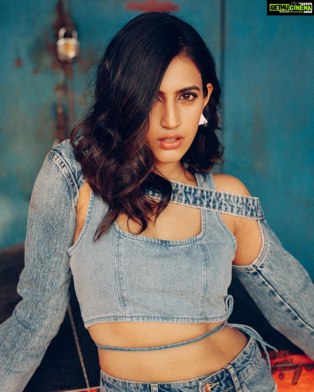 Niharika Konidela Instagram - The denim issue . Shot by @pranav.foto Styled by @rashmitathapa Accessories @spillthebead Makeup @makeuphairbyrahul Hair @ravi_pasupuleti