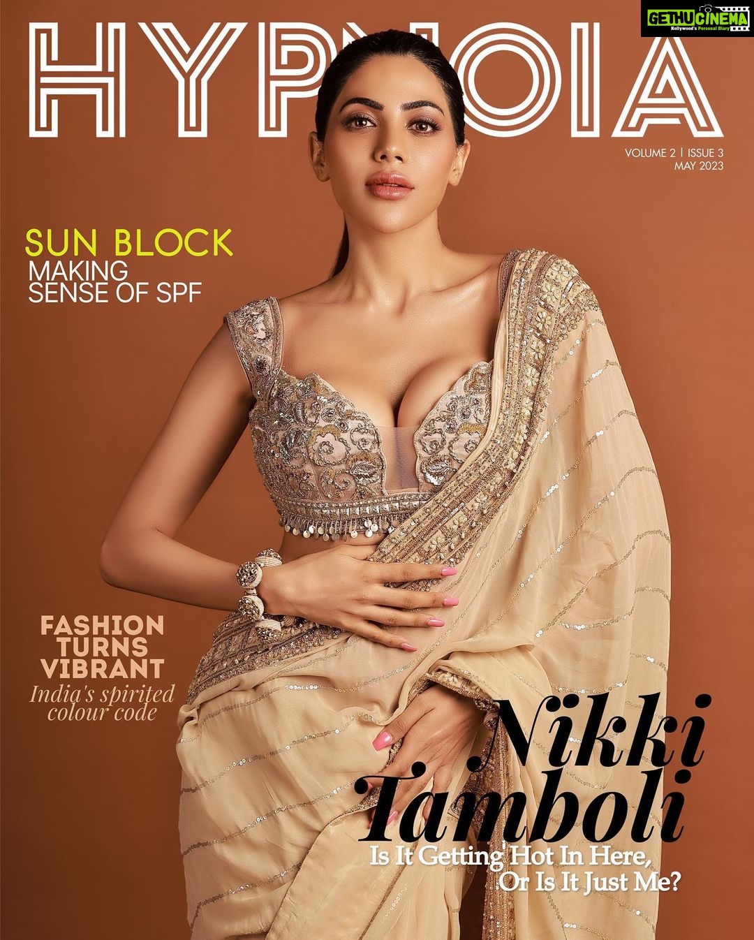 Nikki Tamboli Instagram - Focused, intelligent, motivated Oh and sexy!!! . . Magazine: @hypnoiamagazine Cover star: @nikki_tamboli Photographer: @amitkhannaphotography Styled by: @stylingbyvictor @sohail__mughal___ Make-up: @makeupbyrishabk Hair: @hairstylist_jennny Outfit: @kajalscouture240 Jewellery @nehbynehaparmar Location: @maximusstudiomumbai Artist PR: @shimmerentertainment Co-ordinated by: @nadiiaamalik . . . #hypnoiamagazine #nikkitamboli