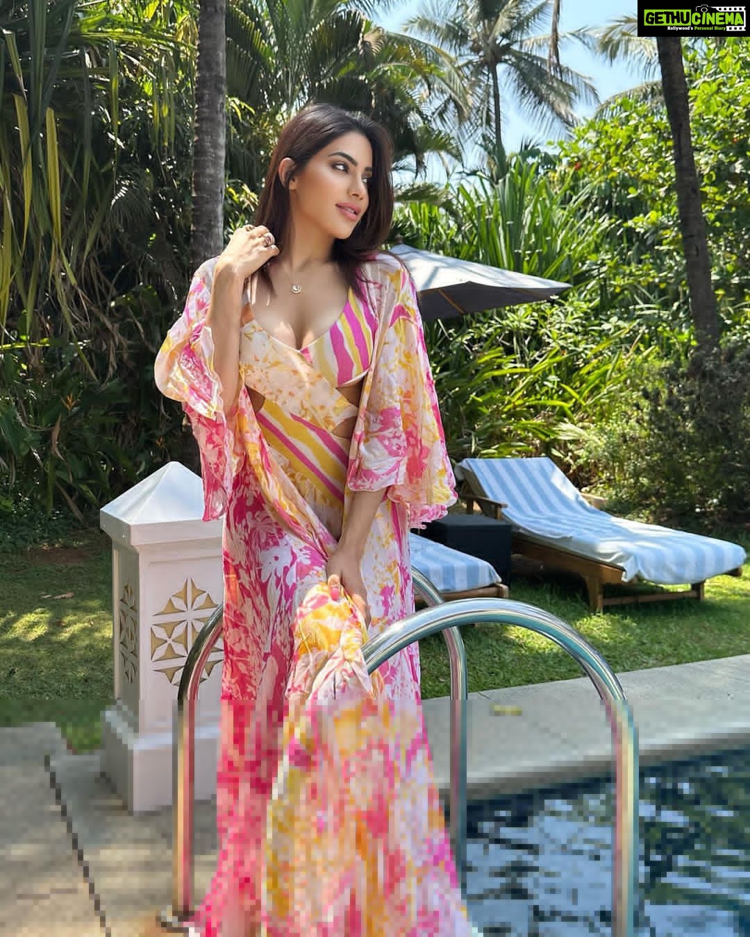 Nikki Tamboli Instagram - Take it easy💝 . . . . . . . . . . . . 👙 @mandirawirkhq Jewellery: @vini_jewels . . #tanned #sunkissed #goa #beachvibes #minivacay ❣️