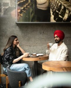 Nimrat Khaira Instagram - JODI ❤️ @diljitdosanjh 
Movie will be in cinemas on 5th May 🌸