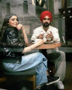 Nimrat Khaira Instagram - JODI ❤️ @diljitdosanjh 
Movie will be in cinemas on 5th May 🌸