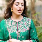 Nisha Agarwal Instagram - Greener this year 💚☘️🌿🌱 Starting the year with this clean and refreshing look from @labelnitibothra Carrying immense positivity into 2023.. how are you starting your year? #indianwear #festivewear #festiveindianwear