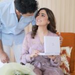 Nisha Agarwal Instagram - For our 9th anniversary, Karan gifted me this beautiful solitaire set by @CaratLane. He just couldn’t wait till our 10th one, and honestly with him, every year in it’s own is a milestone💜 Use code “VSAxCL” and get 10% off on ALL diamond jewellery @CaratLane🤩 #Ad #SolidAsASolitaire #CaratLane #MyCaratLaneStory #giftacaratlane