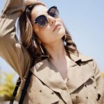 Nisha Agarwal Instagram - I think I have a thing for this peanut brown colour ❤️ Love Love Love this chic fit from @kavyasinghkunduofficial ❤️ Wearing @kavyasinghkunduofficial Shades @dolcegabbana Bag @gucci Shoes @charleskeithofficial Earrings - Bandra street shopping #chic #cotton #summer #summerwear