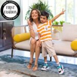 Nisha Agarwal Instagram - As the new season comes, I’m looking out for interesting summer wear for myself and for Ishaan ✨ And when it comes to picking out clothes for Ishaan @nykaafashionkids is my go to 🤍 I discovered fabulous options from so many unique brands for kids wear on @nykaafashionkids 🤍 They are pocket friendly and super stylish while being comfortable and easy on little one's skin. Featured here: Jack & Jones Junior Boys Striped Orange T-Shirt Blue Giraffe Boys Beige Solid Shorts Red Tape Colour blocked Black And Green Walking Shoes #ad #kidsfashion #summer #summerwear