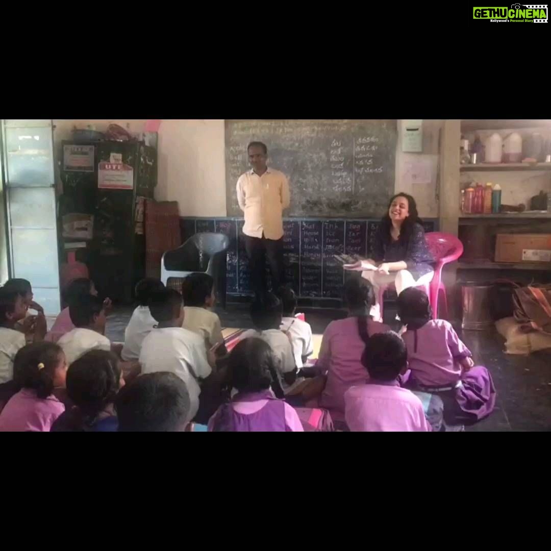 Nithya Menen Instagram - This was my New Year's .. ♥️ With the little ones in school at Krishnapuram village 🌸 I surely had more to take away from being there than them .. Children in villages are a lot happier and a lot more childlike .. I always feel a great sense of hope being around them... #educationforall #villagelife @oo.academy @pkconsciousness