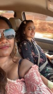 Nithya Menen Instagram - On our way to location FOR SHOOT... @sayanoraphilip @archana_padmini @amrutasubhash .. ♥️
Have you seen Four Pregnant Women in a car together ? :D  I'm sure we shocked anyone who looked .. 
Edited by : @athulya_ashadam 🤘🏼