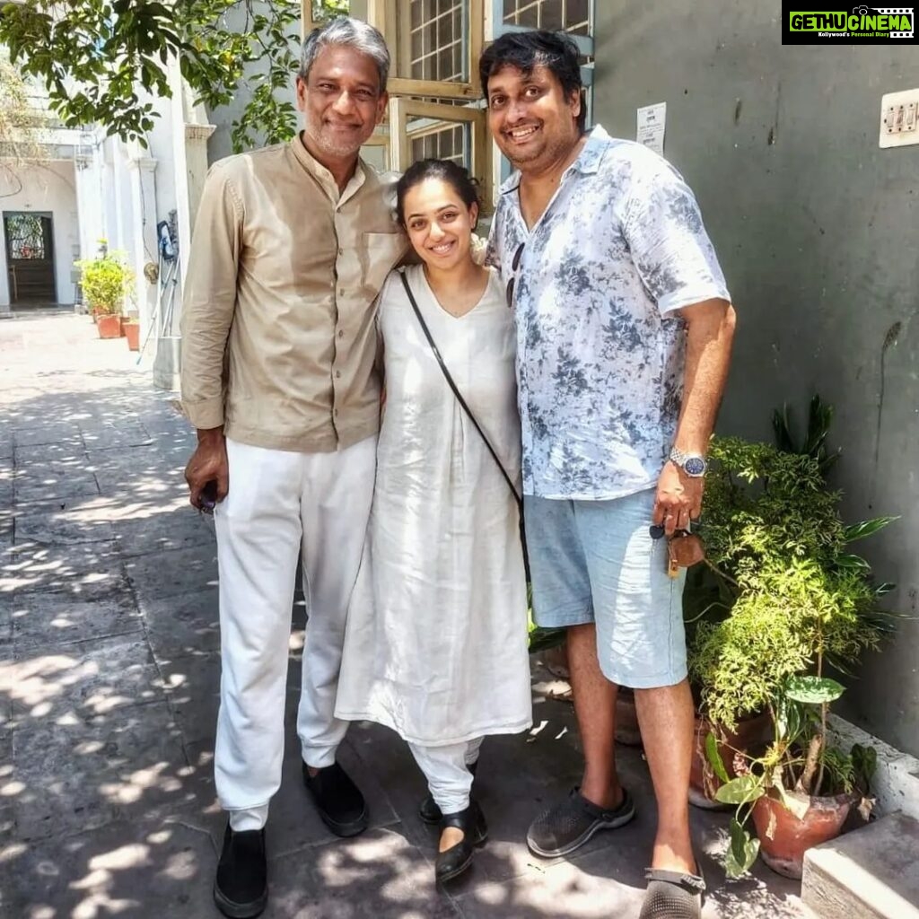 Nithya Menen Instagram - A wonderful birthday at Sri Aurobindo Ashram and the Aurobindo School. An unexpected birthday gift ✨️ to be able to sit in silence at the most exceptional of places, and the birthday meditation.. And the pleasure of spending time with the lovely @_adilhussain .. Thank you @samsarkar for the bike rides, the experience, the food :) Outfit, although you can't see it well, by @craftedbybinks .. my new favorite dress makers !