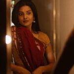 Nivedhithaa Sathish Instagram - I'm a lookalike of my papa but sometimes I see my mother in my eyes, and I love that. Shot by - @madras_ponnu you’re god sent, my love. ♥️ Saree - @izhai_thestore Hair by - @hemalathahairandmakeup
