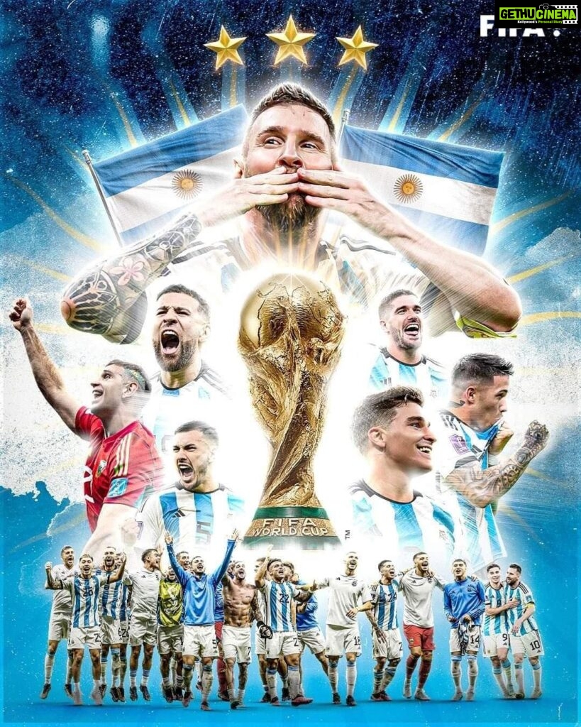 Nivin Pauly Instagram - A game we'll never forget!! What a man! What a career! Lionel Messi, you beauty!!! Congrats to Argentina on becoming #FIFAWorldCup Champions! #VamosArgentina
