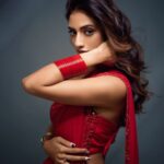 Nusrat Jahan Instagram - Red saree vibes ❤️❤️❤️
