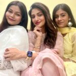 Nusrat Jahan Instagram – Pastel Eid with fam 🌙 

@ziyaaxd