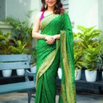 Oindrila Sen Instagram - Do something green today 💚 . . . . . . . . . Saree @ethnic_boutique61 Blouse @rabhisek Jewellery @illuminate_shine_everyday Stylist duo @thankgod_itsfashion @sizaa92 Assisted by @isuvosri13 Mua @makeupartist.sourab Hair @sarmistha1992 Camera @t_u_b_a_i_photography My team @arkaloves @being_prasun