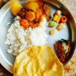 Pallavi Ramisetty Instagram - Diwali special 😊 Annam, kobbari pachadi, sambar , papad 😋😋